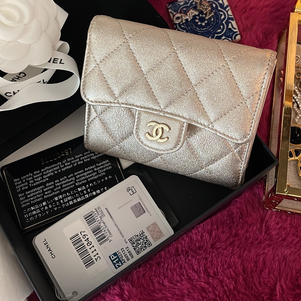 Chanel Tri-Fold Wallet Light Gold